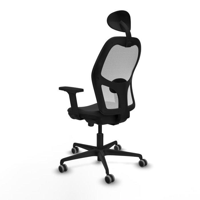 PIQUERAS Y CRESPO Silla de oficina Jorquera con mecanismo Sincro/Traslack en Blanco y Negro