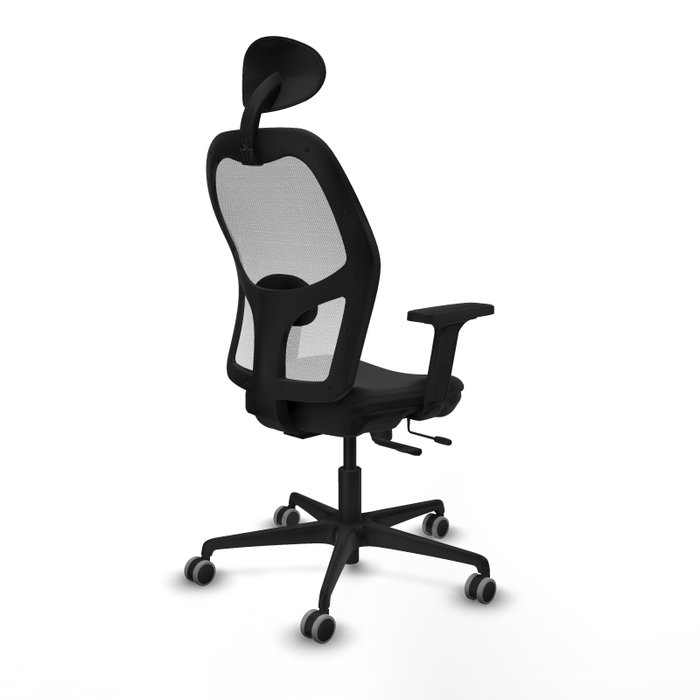 PIQUERAS Y CRESPO Silla de oficina Jorquera con mecanismo Sincro/Traslack en Blanco y Negro