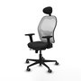 PIQUERAS Y CRESPO Silla de oficina Jorquera con mecanismo Sincro/Traslack en Blanco y Negro