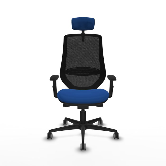 PIQUERAS Y CRESPO Silla de oficina Mardos con mecanismo Sincro/Traslack, Azul y Negro