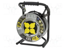 KEL Prolongador de Alimentación HEAVY 3G2,5mm2 40m Negro