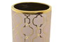 DKD Home Decor Jarrón de Porcelana Cromado Rosa y Dorado Zeman