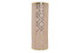 DKD Home Decor Jarrón de Porcelana Cromado Rosa y Dorado Zeman