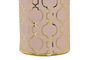 DKD Home Decor Jarrón de Porcelana Cromado Rosa y Dorado Zeman