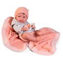 Muñecas Antonio Juan 50413 Muñeca Bebé Recién Nacido Pipo con Toquilla y Ropa: Gorro, Sudadera y Culotte para +3 Años
