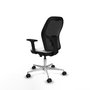 PIQUERAS Y CRESPO Silla de oficina Jorquera con mecanismo Sincro/Traslack, Blanco y Negro