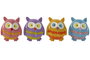 DKD Home Decor Imán de Resina Búho Surtido de 4 Unidades