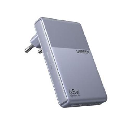 UGREEN Nexode Air Slim 65W Cargador Rápido GaN con 2x USB-C y 1x USB-A, Gris UGREEN Nexode Air Slim 65W Cargador Rápido GaN con 2x USB-C y 1x USB-A, Gris