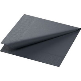 DUNI Servilletas de Papel Tisu 2 Capas Negras 24x24 cm (2400 unidades) - Para Almuerzos, Comidas y Tapas