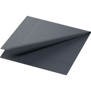 DUNI Servilletas de Papel Tisu 2 Capas Negras 24x24 cm (2400 unidades) - Para Almuerzos, Comidas y Tapas