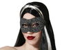 Antifaz Halloween Negro Brillante Araña Mujer Adulto