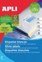 Apli Etiquetas Adhesivas Blancas 210x297 mm, Pack de 25 Hojas