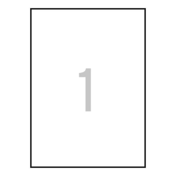Apli Etiquetas Adhesivas Blancas 210x297 mm, Pack de 25 Hojas