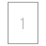 Apli Etiquetas Adhesivas Blancas 210x297 mm, Pack de 25 Hojas