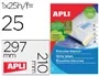 Apli Etiqueta Adhesiva 1215 210x297 mm para Fotocopiadora Laser Ink-jet Caja con 25 Hojas