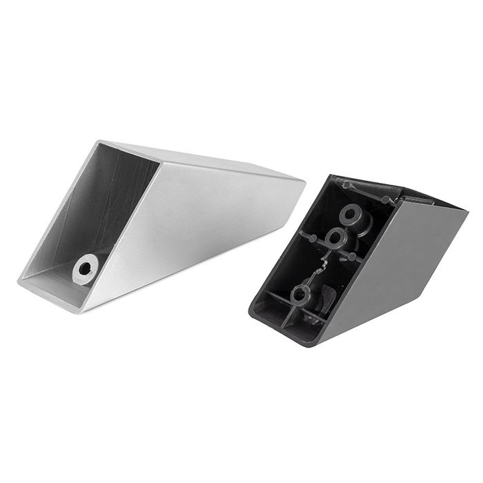 Q&Q Pata de Plástico Naty 85x44mm Altura 120mm Acabado Gris