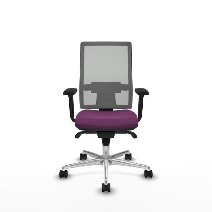 PIQUERAS Y CRESPO Silla de oficina Horna con mecanismo Sincro, Morado y Gris