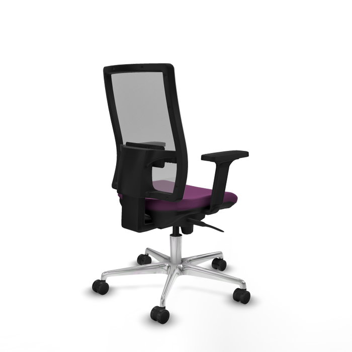 PIQUERAS Y CRESPO Silla de oficina Horna con mecanismo Sincro, Morado y Gris