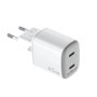 Celly Cargador USB-C Gan 45W WH-2USB-C 2 Puertos Carga Rápida