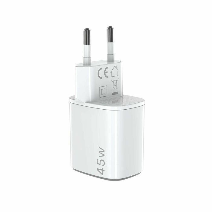 Celly Cargador USB-C Gan 45W WH-2USB-C 2 Puertos Carga Rápida Celly Cargador USB-C Gan 45W WH-2USB-C 2 Puertos Carga Rápida