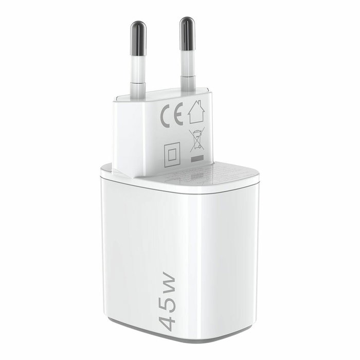 Celly Cargador USB-C Gan 45W WH-2USB-C 2 Puertos Carga Rápida Celly Cargador USB-C Gan 45W WH-2USB-C 2 Puertos Carga Rápida