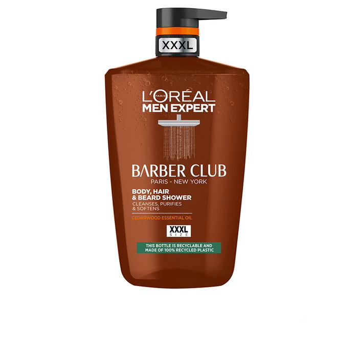L'Oréal Paris Men Expert Barber Club Gel de Ducha Cuerpo, Cabello y Barba 1000 ml
