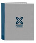 Carpeta de anillas Munich Street Azul Gris A4 27 x 33 x 6 cm