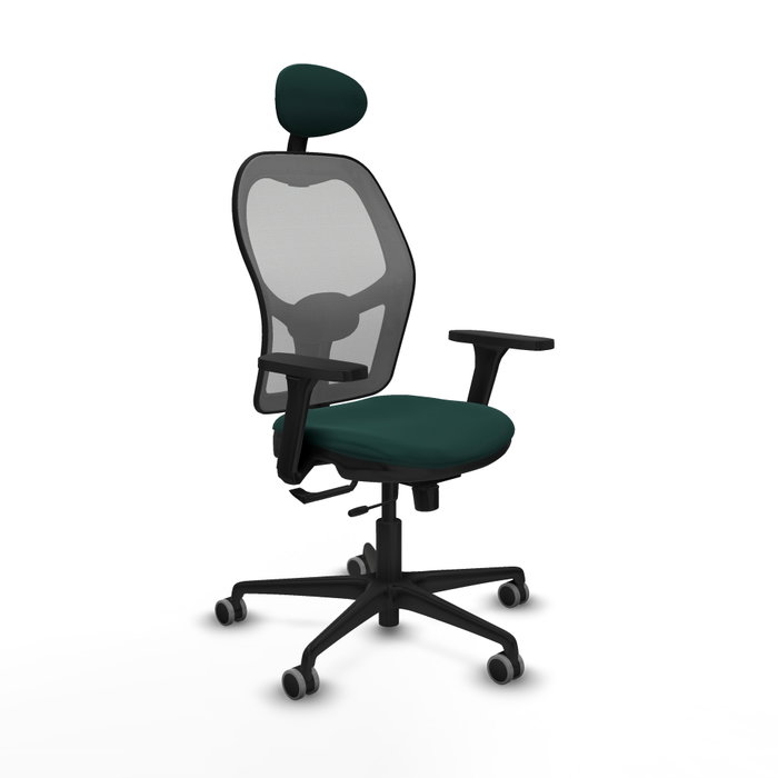 PIQUERAS Y CRESPO Silla de oficina Jorquera con mecanismo Sincro/Traslack, Verde botella y Gris PIQUERAS Y CRESPO Silla de oficina Jorquera con mecanismo Sincro/Traslack, Verde botella y Gris