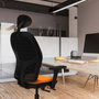 PIQUERAS Y CRESPO Silla de oficina Jorquera con mecanismo Sincro/Traslack, Verde botella y Gris