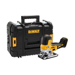 DeWALT Sierra de calar a batería DCS335NT, 18 V, Velocidad Ajustable, Corte Biselado 45°, Profundidad de Corte 13,5 cm en Madera