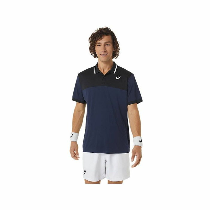 Polo de Manga Corta Hombre Asics Court Azul marino Polo de Manga Corta Hombre Asics Court Azul marino