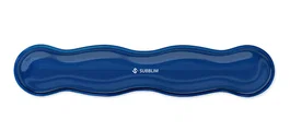 SUBBLIM Reposamuñecas para Teclado Ergonómico Gel Ergo Crystal Flex - Azul Oscuro