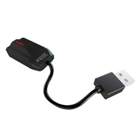 TARJETA DE SONIDO GAMING EXTERNA APPROX APPX71 - USB - PLUG AND PLAY - 7.1 - SONIDO 3D - ENTRADAS DE MICRÓFONO Y ALTAVOCES