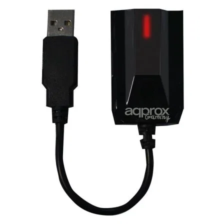 TARJETA DE SONIDO GAMING EXTERNA APPROX APPX71 - USB - PLUG AND PLAY - 7.1 - SONIDO 3D - ENTRADAS DE MICRÓFONO Y ALTAVOCES