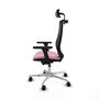 PIQUERAS Y CRESPO Silla de oficina Mardos con mecanismo Sincro/Traslack, Rosa y Negro