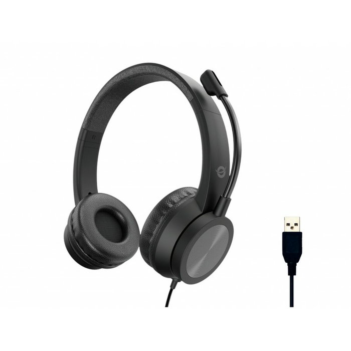 Conceptronic POLONA05B Auriculares USB-A Negro