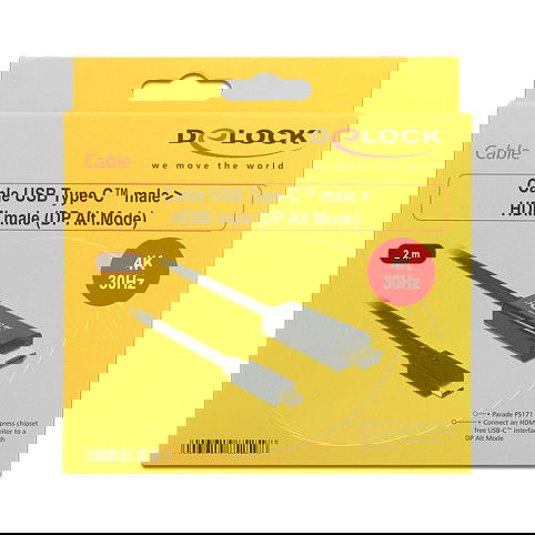 DeLOCK Cable Adaptador HDMI a USB-C 2m 85259, 4K 30Hz, HDCP 3D Plug and Play, Negro DeLOCK Cable Adaptador HDMI a USB-C 2m 85259, 4K 30Hz, HDCP 3D Plug and Play, Negro