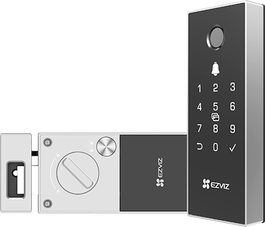 EZVIZ DL03 Pro Cerradura de Puerta Inteligente con Bluetooth, WiFi, Huella Digital, Teclado y RF Card - Color Gris/Negro