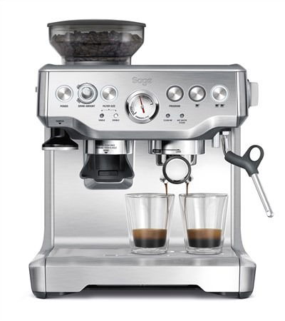 Sage SES875BSS2EEU1A Cafetera Barista Express™, Cafetera de Espresso con Molinillo Integrado para Granos Recién Molidos