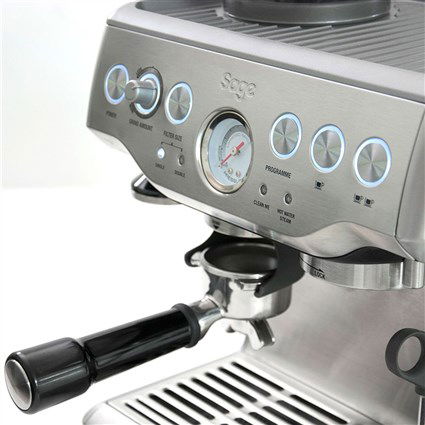 Sage SES875BSS2EEU1A Cafetera Barista Express™, Cafetera de Espresso con Molinillo Integrado para Granos Recién Molidos