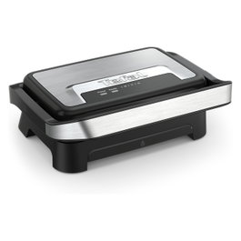 Tefal Inicio Compact GC270D10 Contact Grill Negro Acero Inoxidable 1000W Parrilla 230x145mm