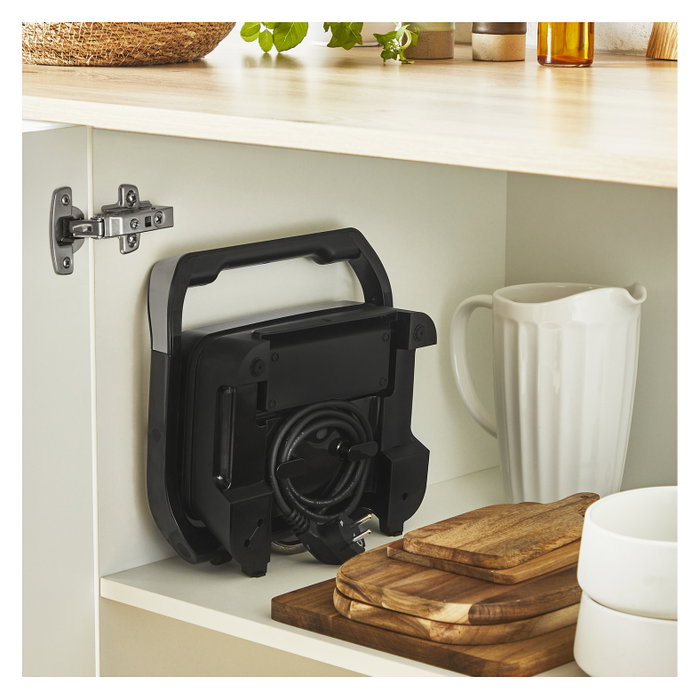 Tefal Inicio Compact GC270D10 Contact Grill Negro Acero Inoxidable 1000W Parrilla 230x145mm