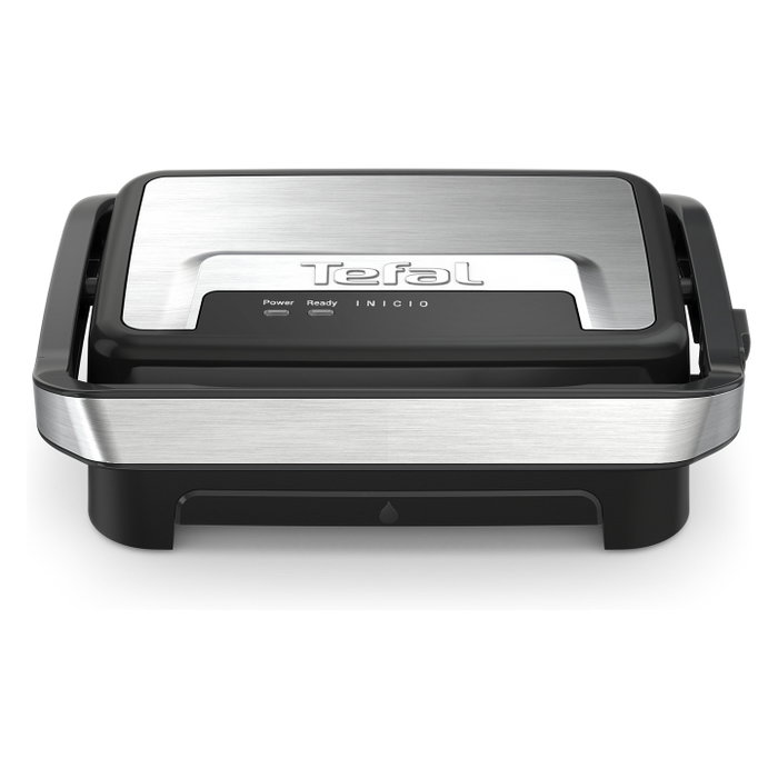 Tefal Inicio Compact GC270D10 Contact Grill Negro Acero Inoxidable 1000W Parrilla 230x145mm
