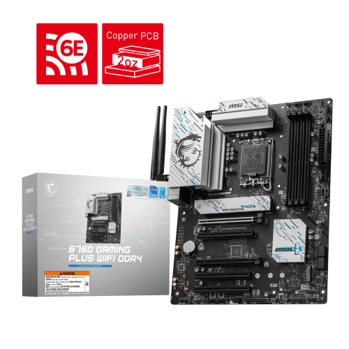 MSI Placa Base B760 GAMING PLUS WiFi DDR4 LGA 1700 ATX | Referencia: 911-7D98-043
