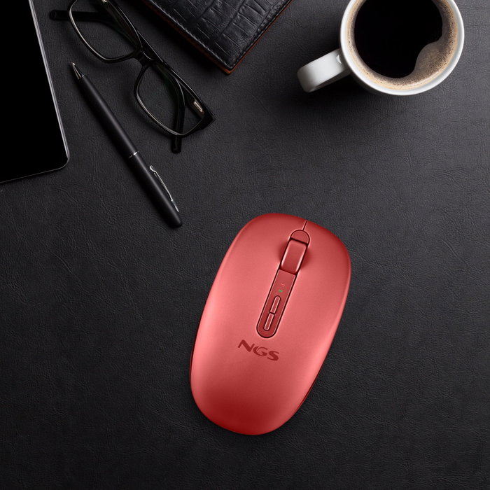 NGS Ratón Inalámbrico Fog Dual Red Ambidextro NGS Ratón Inalámbrico Fog Dual Red Ambidextro