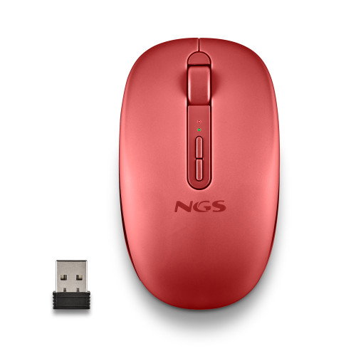 NGS Fog Dual Red Ratón Ergonómico Inalámbrico NGS Fog Dual Red Ratón Ergonómico Inalámbrico