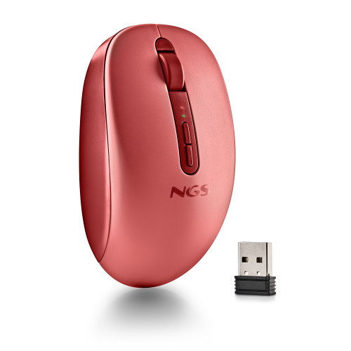 NGS Fog Dual Red Ratón Ergonómico Inalámbrico NGS Fog Dual Red Ratón Ergonómico Inalámbrico