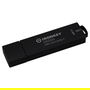 Kingston IronKey D500S - Llavero USB 3.2 64GB - Cifrado Hardware AES-256, FIPS 140-3 Nivel 3, Resistente Agua IP67, 260 MB/s Lectura, Color Negro - Retail