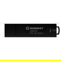 Kingston IronKey D500S - Llavero USB 3.2 64GB - Cifrado Hardware AES-256, FIPS 140-3 Nivel 3, Resistente Agua IP67, 260 MB/s Lectura, Color Negro - Retail