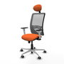 PIQUERAS Y CRESPO Silla de oficina Zulema Naranja y Gris